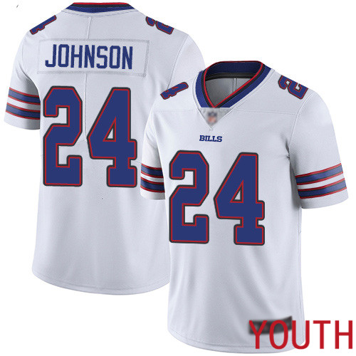 Youth Buffalo Bills #24 Taron Johnson White Vapor Untouchable Limited Player NFL Jersey->youth nfl jersey->Youth Jersey